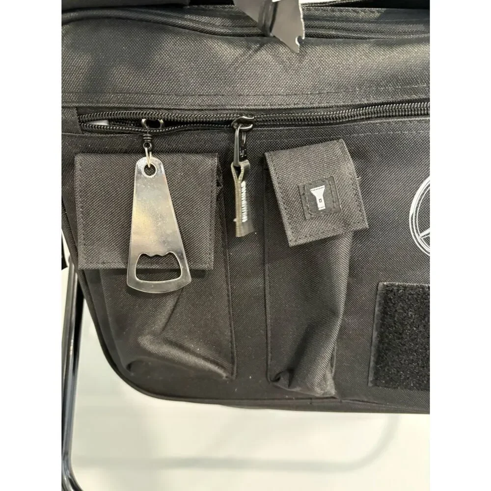 Mercedes Black Men’s Basecamp Cooler Bag with Integrated Foldable Stool